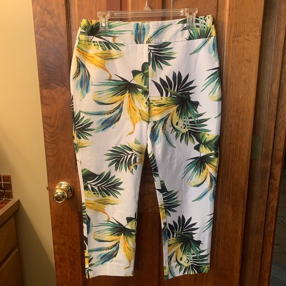 Chico NEW NEVER WORN So Slimming Tropical Garden Bridgett 1.5 Crops 8-10 Medium. - Picture 2 of 5